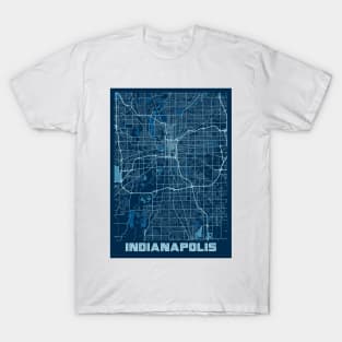 Indianapolis - Indiana Peace City Map T-Shirt